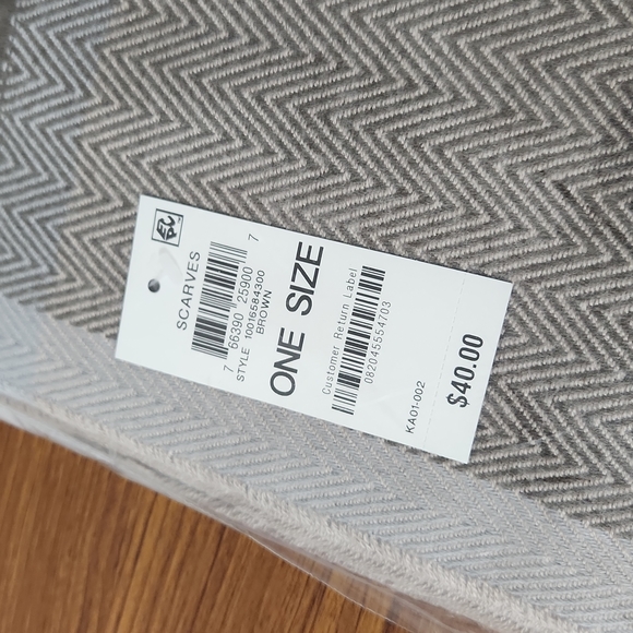 Men's Alfani Beige Scarf - Picture 2 of 2